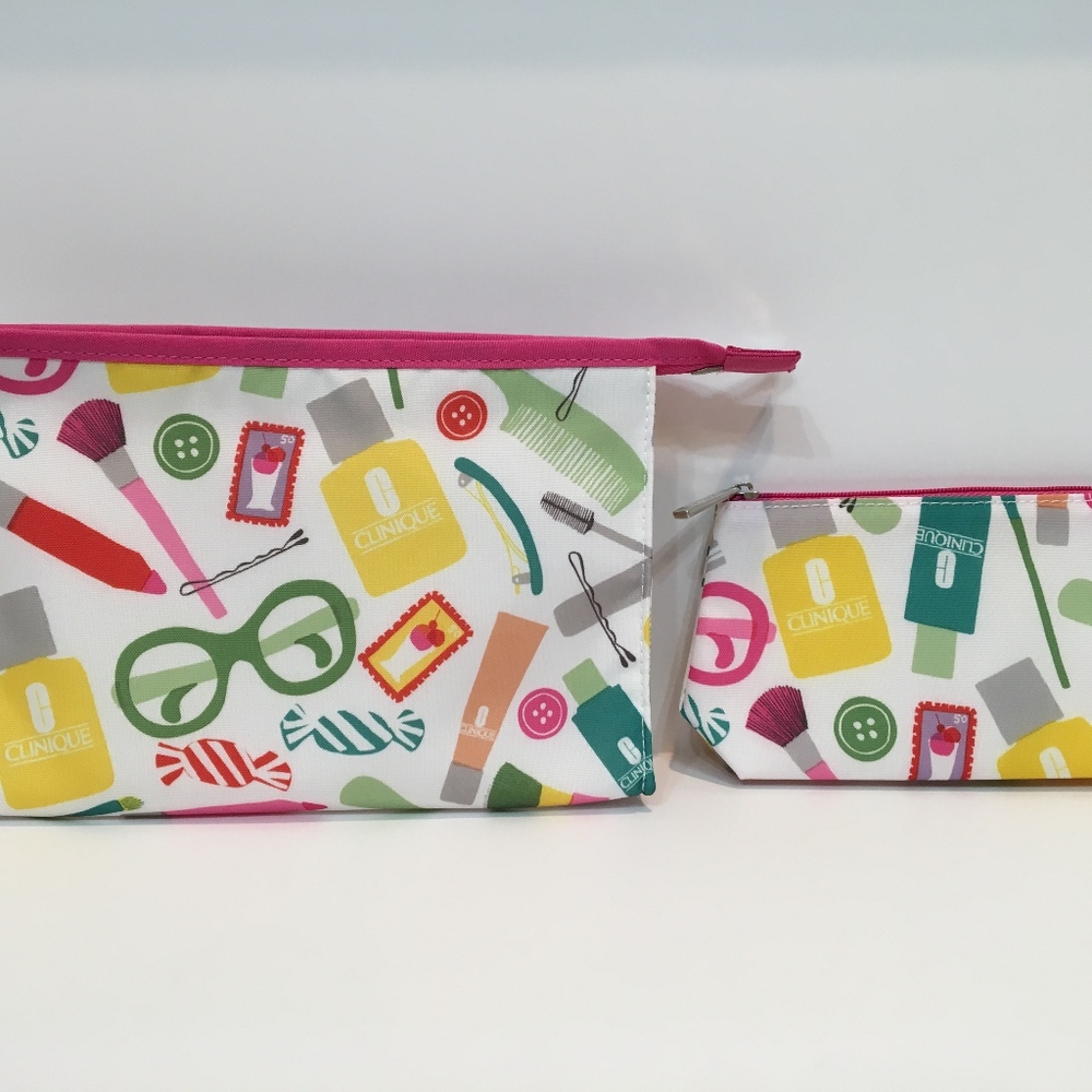 NEW 2-piece Clinique Makeup Bag Set